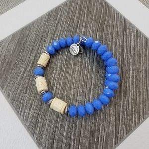 NWOT Alex and Ani Blue Bead Wrap Bracelet